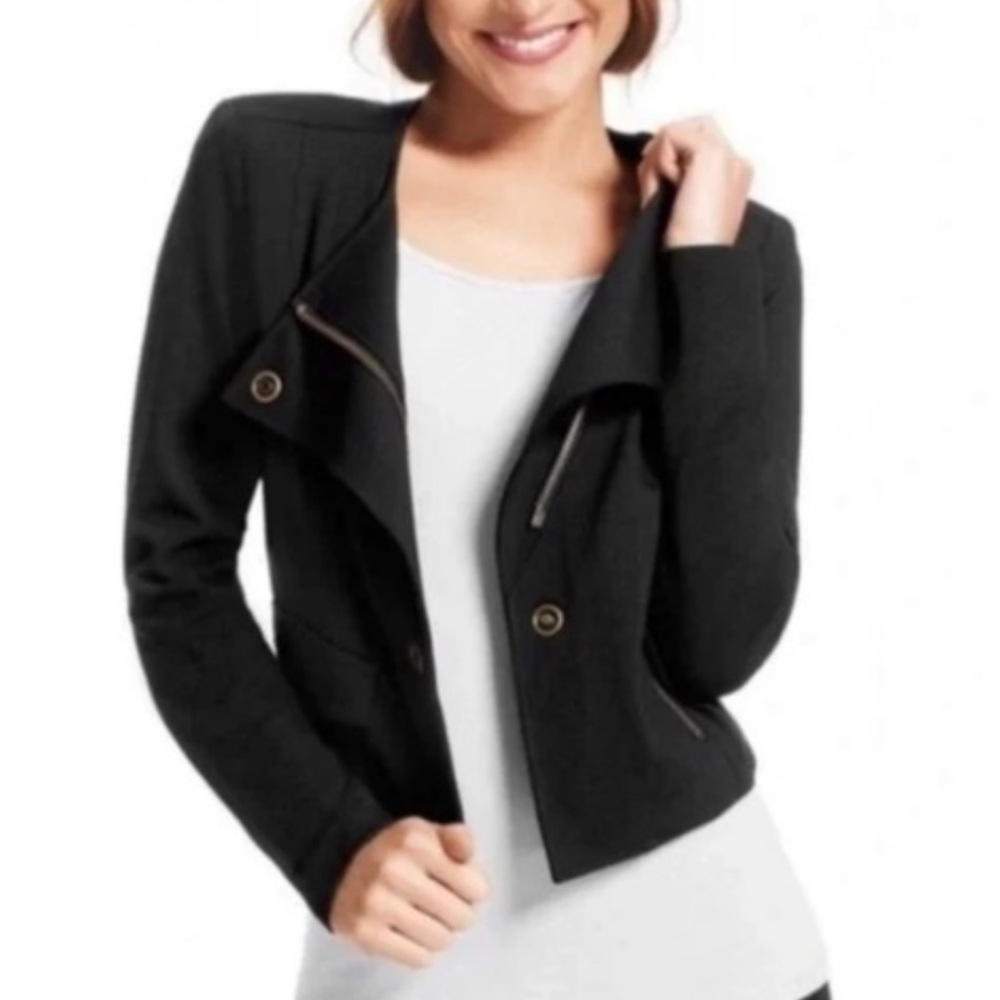 Cabi Black Moto Jacket Sz L